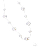 Paparazzi "Park Avenue Pearls" Silver Necklace & Earring Set Paparazzi Jewelry