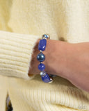 Paparazzi "Beaded Backing" Blue Bracelet Paparazzi Jewelry