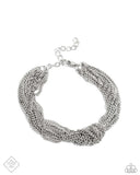 Paparazzi "Copious Control" Silver Fashion Fix Bracelet Paparazzi Jewelry