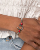 Paparazzi "Horseshoe Habit" Red Bracelet Paparazzi Jewelry