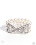 Paparazzi "Dashing Demeanor" White Fashion Fix Bracelet Paparazzi Jewelry