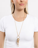 Paparazzi "Youve Got The HEART" Gold Lanyard Necklace & Earring Set Paparazzi Jewelry