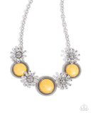 Paparazzi "Cowboy Casanova" Yellow Necklace & Earring Set Paparazzi Jewelry