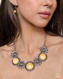 Paparazzi "Cowboy Casanova" Yellow Necklace & Earring Set Paparazzi Jewelry