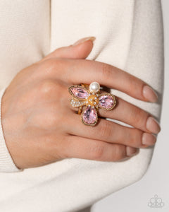 Paparazzi "FLORAL Excellence" Pink Ring Paparazzi Jewelry