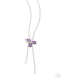 Paparazzi "FLORAL Values" Purple Necklace & Earring Set Paparazzi Jewelry