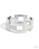 Paparazzi "Modern Merger" White Bracelet Paparazzi Jewelry