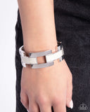 Paparazzi "Modern Merger" White Bracelet Paparazzi Jewelry