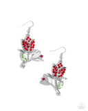 Paparazzi "Tulip Tradition" Red Earrings Paparazzi Jewelry