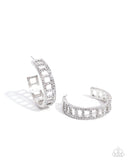 Paparazzi "Bridging Brilliance" White Post Earrings Paparazzi Jewelry