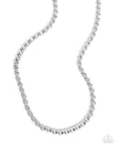 Paparazzi "Linked Lounge" Silver Mens Urban Necklace Unisex Paparazzi Jewelry