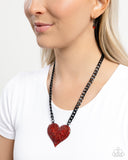 Paparazzi "Affectionate Action" Red Necklace & Earring Set Paparazzi Jewelry