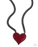 Paparazzi "Affectionate Action" Red Necklace & Earring Set Paparazzi Jewelry