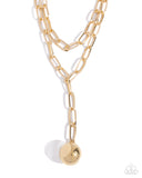 Paparazzi "Balancing Ball" Gold Necklace & Earring Set Paparazzi Jewelry