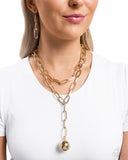 Paparazzi "Balancing Ball" Gold Necklace & Earring Set Paparazzi Jewelry