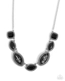 Paparazzi "Regally Roped" Black Necklace & Earring Set Paparazzi Jewelry