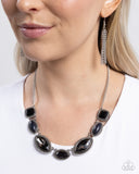 Paparazzi "Regally Roped" Black Necklace & Earring Set Paparazzi Jewelry