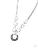 Paparazzi "Linked Leader" Silver Necklace & Earring Set Paparazzi Jewelry