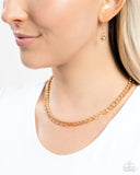 Paparazzi "Laidback Layers" Gold Necklace & Earring Set Paparazzi Jewelry