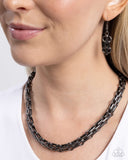 Paparazzi "Immaculate Industry" Black Necklace & Earring Set Paparazzi Jewelry