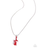 Paparazzi "Tippy ROSE" Red Necklace & Earring Set Paparazzi Jewelry