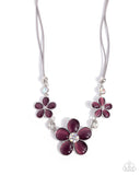 Paparazzi "Cats Eye Calm" Purple Necklace & Earring Set Paparazzi Jewelry