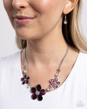 Paparazzi "Cats Eye Calm" Purple Necklace & Earring Set Paparazzi Jewelry