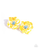 Paparazzi "Floating Florals" Yellow Post Earrings Paparazzi Jewelry