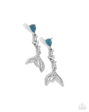 Paparazzi "Mermaid Motivation" Blue Post Earrings Paparazzi Jewelry