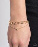 Paparazzi "Endearing Ending" Gold Bracelet Paparazzi Jewelry