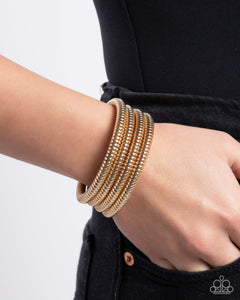 Paparazzi "Casual Coils" Gold Bracelet Paparazzi Jewelry