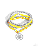 Paparazzi "Nuanced Navigator" Yellow Bracelet Paparazzi Jewelry