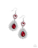 Paparazzi "Teardrop Traveler" Red Earrings Paparazzi Jewelry