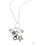 Paparazzi "SPRINKLE of Stars" Black Lanyard Necklace & Earring Set Paparazzi Jewelry