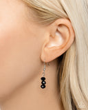 Paparazzi "Flickering Fact" Black Necklace & Earring Set Paparazzi Jewelry