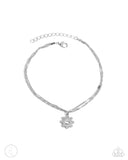 Paparazzi "Blossoming Breeze" White Anklet Bracelet Paparazzi Jewelry