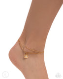 Paparazzi "Blossoming Breeze" Gold Anklet Bracelet Paparazzi Jewelry