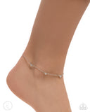 Paparazzi "Love Me Hopeless" White Anklet Bracelet Paparazzi Jewelry