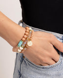 Paparazzi "Sunset Sass" White Bracelet Paparazzi Jewelry