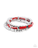 Paparazzi "Colorful Cadenza" Red Bracelet Paparazzi Jewelry