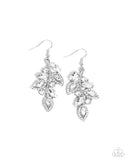 Paparazzi "Flourishing Feature" White Earrings Paparazzi Jewelry