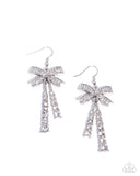 Paparazzi "Date Night Decadence" White Earrings Paparazzi Jewelry