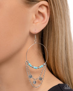 Paparazzi "Fearless Fringe" Blue Earrings Paparazzi Jewelry