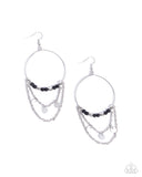 Paparazzi "Fearless Fringe" Black Earrings Paparazzi Jewelry