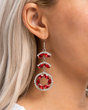 Paparazzi "Polished Pattern" Red Earrings Paparazzi Jewelry