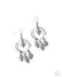 Paparazzi "Leafy Landmark" Silver Earrings Paparazzi Jewelry