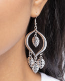 Paparazzi "Leafy Landmark" Silver Earrings Paparazzi Jewelry