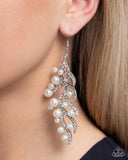 Paparazzi "Flourishing Fancy" White Earrings Paparazzi Jewelry