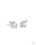 Paparazzi "Mythical Marina" White Post Earrings Paparazzi Jewelry