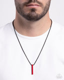 Paparazzi "Modern Mix" Red Men's Urban Necklace Unisex Paparazzi Jewelry